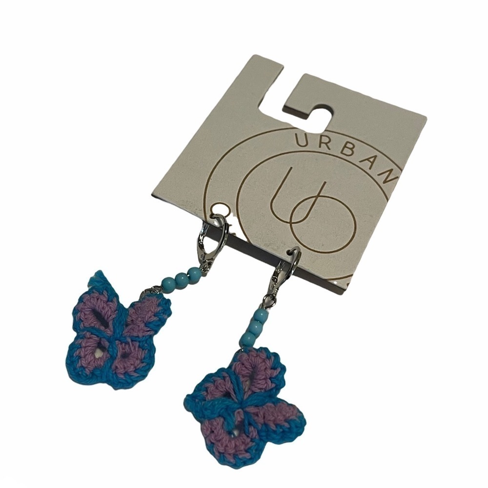 Urban Outfitters Earrings Butterfly Crochet NWT Hippiecore Boho Festivalcore
